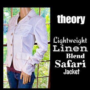 ▪️THEORY▪️Lightweight Linen Blend Safari Jacket